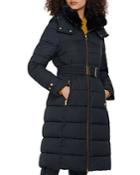 Barbour Rosefield Hooded Belted Faux Fur Parka