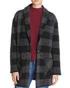 Aqua Plaid Coat