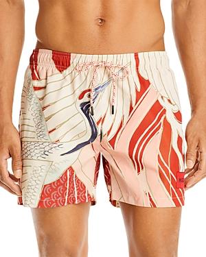 Hugo Miso Print Swim Trunks