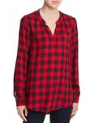 Beachlunchlounge Bee Plaid Pullover Top