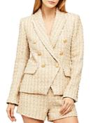 L'agence Kenzie Double-breasted Tweed Blazer