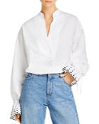 See By Chloe Embroidered Balloon-sleeve Blouse