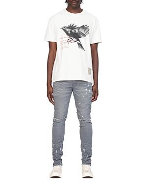 Purple Brand Gray Knee Slit Skinny Jeans