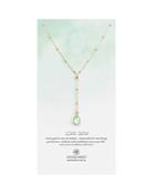 Dogeared Love Beaded Chalcedony Y Necklace, 22
