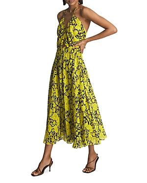 Reiss Tessa Printed Halter Dress