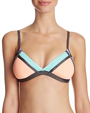 Maaji Cantaloupe Collage Color-block Triangle Bikini Top