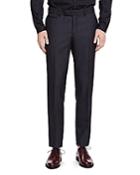 The Kooples Pique Shiny Wool Slim Fit Trousers