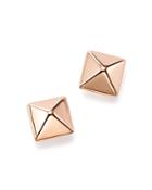 14k Rose Gold Small Pyramid Post Earrings - 100% Exclusive
