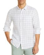 Vince Linen Crosshatch Long Sleeve Shirt