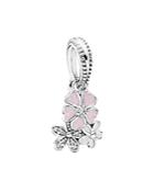 Pandora Dangle Charm - Sterling Silver, Cubic Zirconia & Enamel Poetic Blooms, Moments Collection