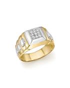 Bloomingdale's Diamond Men's Ring In 14k White And Yellow Gold, .25 Ct. T.w. - 100% Exclusive