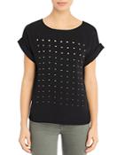 Vince Camuto Studded Short-sleeve Blouse