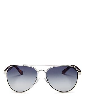 Tory Burch Women's Brow Bar Aviator Sunglasses, 57mm