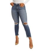 Good American Good Legs Skinny Cigarette Cropped Jeans In Blue673