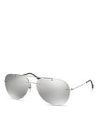 Prada Mirrored Rimless Aviator Sunglasses, 60mm