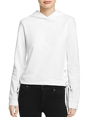 Honey Punch Side Lace-up Crop Hoodie