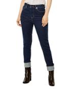 Karen Millen Turn-up Skinny Jeans In Dark Denim