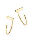 Moon & Meadow Bar Front-back Hoop Earrings In 14k Yellow Gold - 100% Exclusive