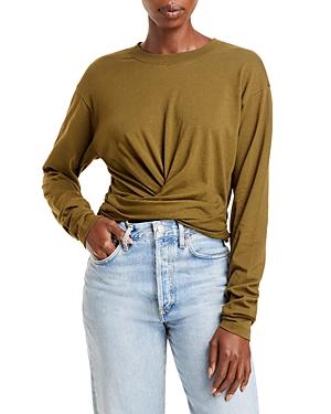 Frame Wrap Around Long Sleeve Top