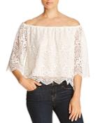 Cupcakes And Cashmere Dave Off-the-shoulder Lace Blouse