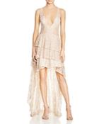 The Jetset Diaries Resort Deep-v Tiered Lace Dress