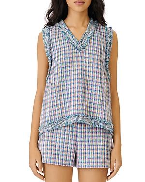 Maje Lizam Multicolor Tweed Top