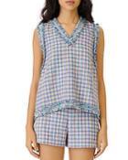 Maje Lizam Multicolor Tweed Top
