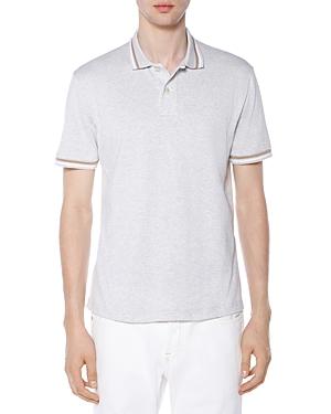Eleventy Cotton Pique Tipped Polo Shirt