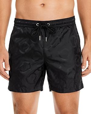 Moncler Tonal Logo Print Swim Trunks