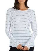 Atm Anthony Thomas Melillo Striped Long Sleeve Slub Tee