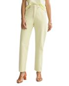 Agolde Cotton High-rise Straight Jeans In Limoncello