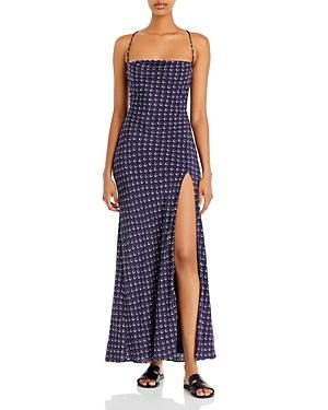 Staud Bellamy Lace-up Maxi Dress