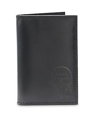 Karl Lagerfeld Paris Kl Head Bifold Leather Cardholder