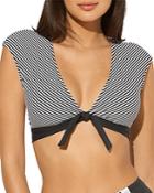 Bleu By Rod Beattie Tie Front Cropped Bikini Top