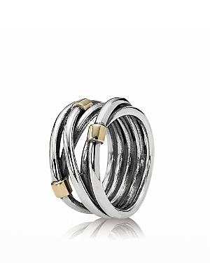Pandora Ring - Sterling Silver & 14k Gold Rope