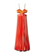 Amur Elodie Pleated Color-block Satin Gown