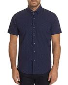 Robert Graham Toby Short-sleeve Dotted Dash-print Classic Fit Shirt - 100% Exclusive