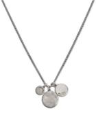 Allsaints Hammered Three Disc Pendant Necklace, 18