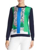 Tory Burch Woven-front Sweater