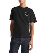 The Kooples Cotton Embroidered Heart Tee