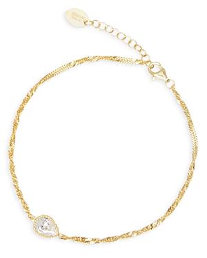 Argento Vivo Cubic Zirconia Teardrop Bracelet