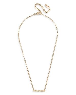 Baublebar Hera Rectangular Link Mama Nameplate Necklace, 16