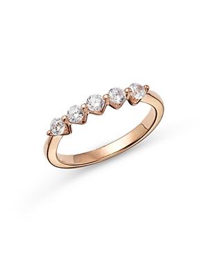 Bloomingdale's Diamond 5-stone Band In 14k Rose Gold, 0.50 Ct. T.w. - 100% Exclusive