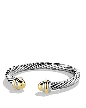 David Yurman Cable Classic Bracelet With 14k Yellow Gold
