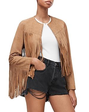 Allsaints Astral Suede Fringe Jacket