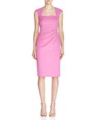 Adrianna Papell Day Square Neck Ruched Sheath Dress