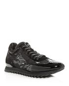 Karl Lagerfeld Paris Men's Suede & Patent Leather Lace Up Sneakers