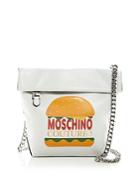 Moschino Burger Logo Leather Crossbody
