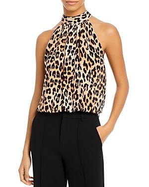 Alice And Olivia Maris Printed Halter Top