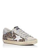Golden Goose Women's Super-star Leopard Print Low Top Sneakers